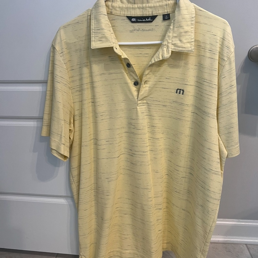 Travis Mathew Light Yellow Polo Shirt